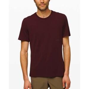 Lululemon Mens Lunar New Year Five Year Basic Tee L Red Maroon Athletic Casual